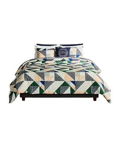 Lacoste Signature Cotton 3-Pc. Comforter Set, Full/Queen