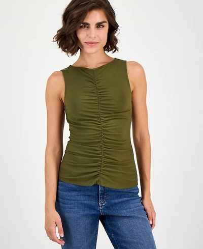 I.n.c. International Concepts Women's Ruched Sleeveless Top, Macy's Exclusive