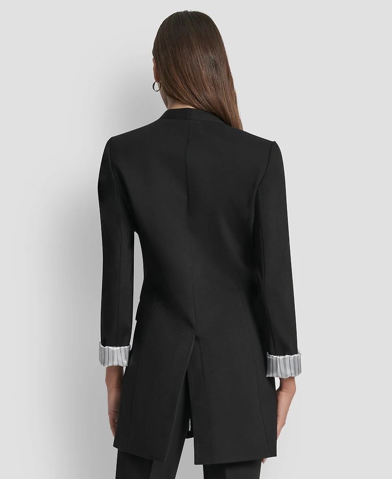 Dkny Women's Collarless Open-Front Topper Jacket