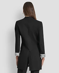 Dkny Women's Collarless Open-Front Topper Jacket