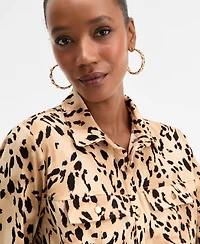 I.n.c. International Concepts Women's Printed Utility Top, Macy's Exclusive