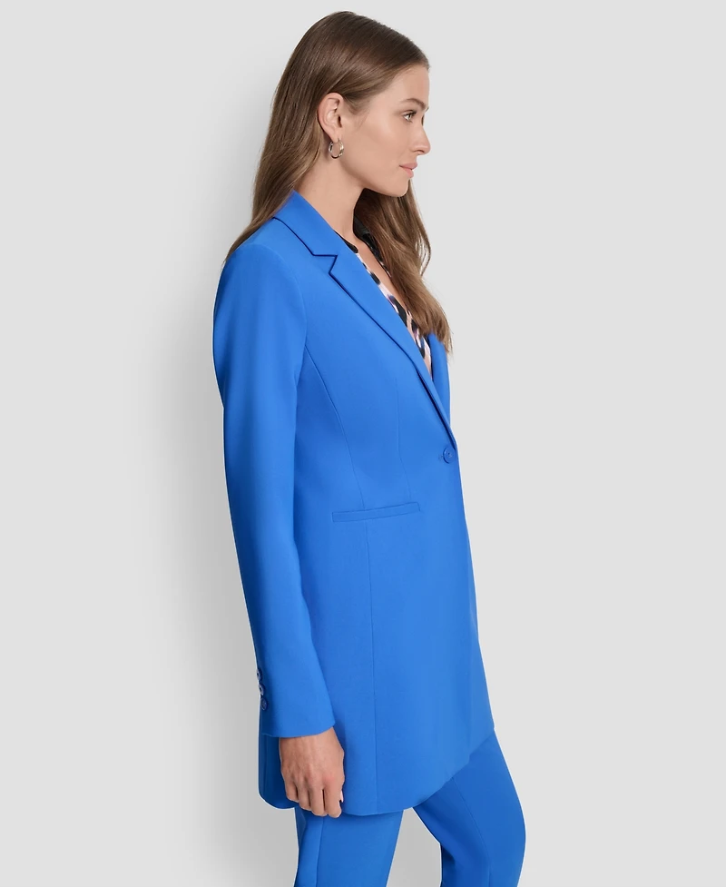 Dkny Women's Notch-Collar One-Button Long Jacket