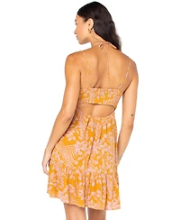 Roxy Juniors' Sunshine Crush Keyhole-Front Cutout-Back Dress