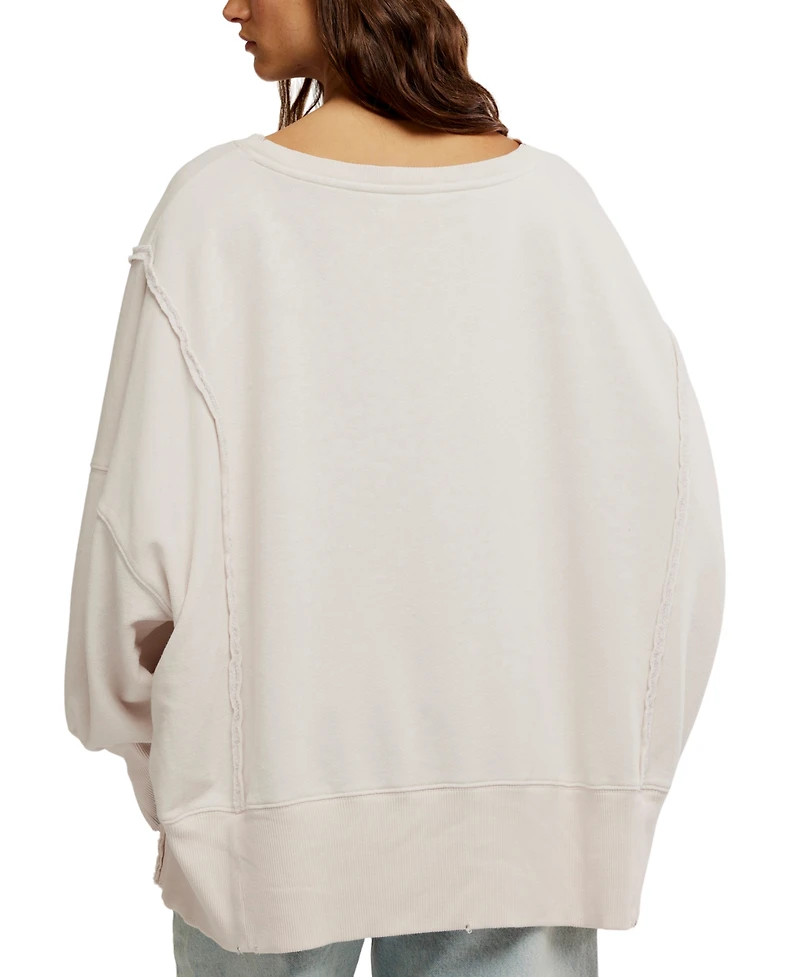 Free People Women's Graphic Camden High-Low Sweatshirt