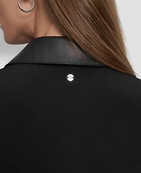 Dkny Women's Contrast-Collar Surplice Top