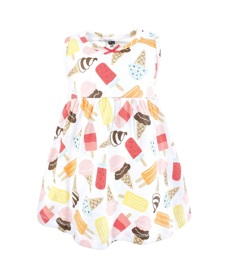 Hudson Baby Girls Comfortable Cotton Dress and Matching Cardigan Set