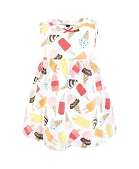 Hudson Baby Girls Comfortable Cotton Dress and Matching Cardigan Set