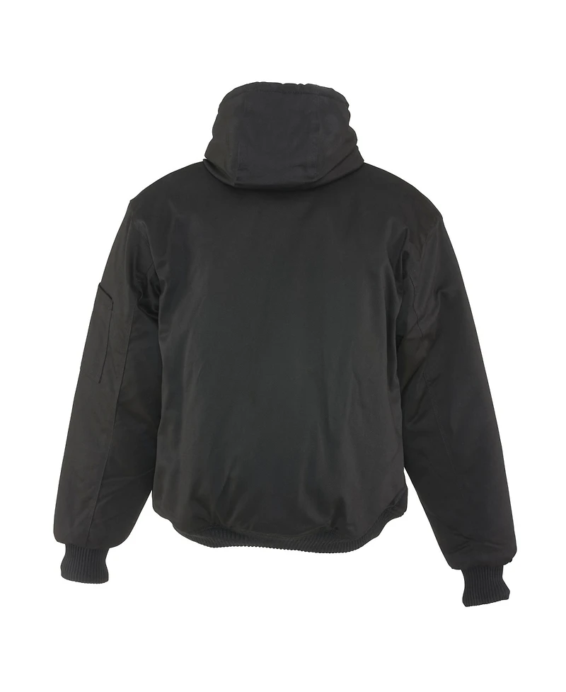 RefrigiWear Men's ComfortGuard Service Jacket - Insulated Denim Hooded Work for Cold Weather