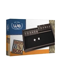 We Games 12 Number Shut the Box Board Game, Black Stained Wood, 13.5 in.