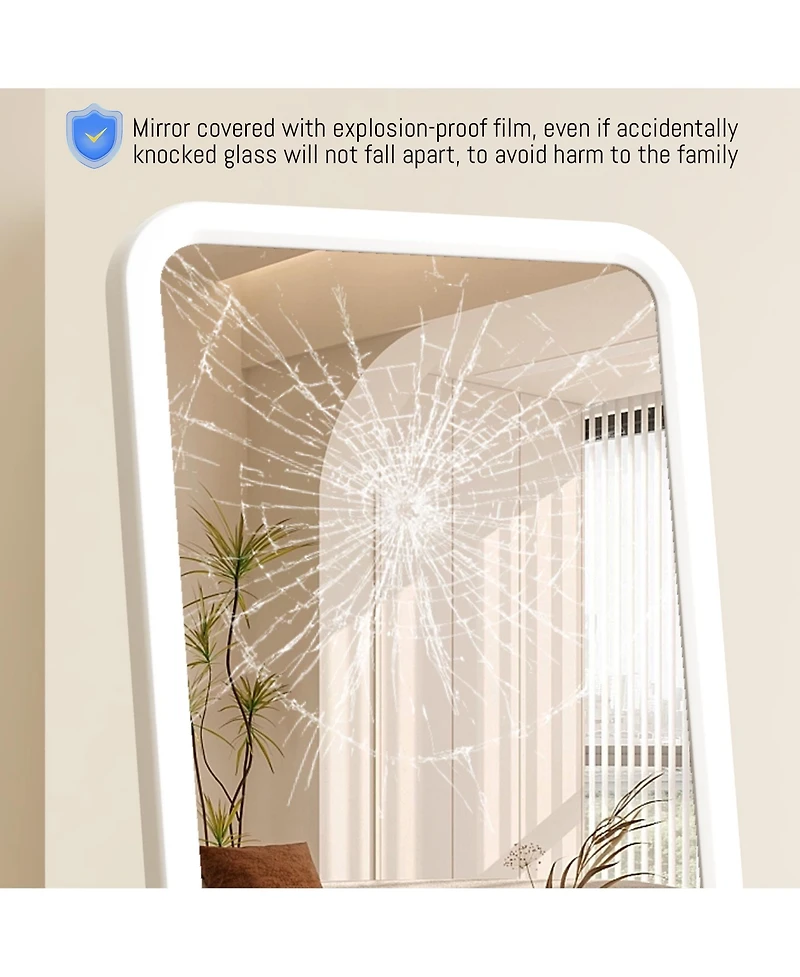 Vlsrka Full-length mirror with wooden frame for floor standing or wall mounting