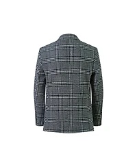 Elie Balleh Toddler Grey Slim Fit Windowpane Blazers Sports Coat Jacket