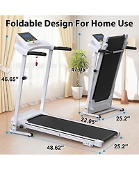 Streamdale Furniture Folding Treadmill Incline Bluetooth Heart Rate