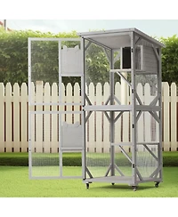 Streamdale Furniture Large Outdoor Cat House on Wheels