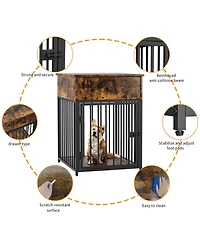 Streamdale Furniture Dog Crate Furniture with Drawer