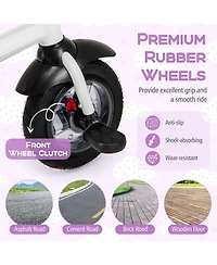 Gymax Toddler 5-in-1 Folding Trike 1-5 Years Old w/ Safety Harness Storage