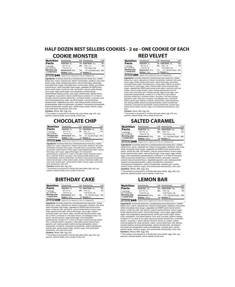 The Cravory Best Sellers Cookies Gift Box, 6 Cookies