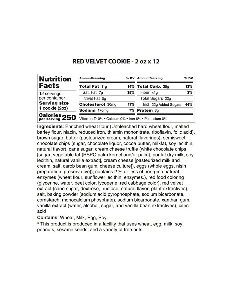 The Cravory Red Velvet Cookies Gift Box