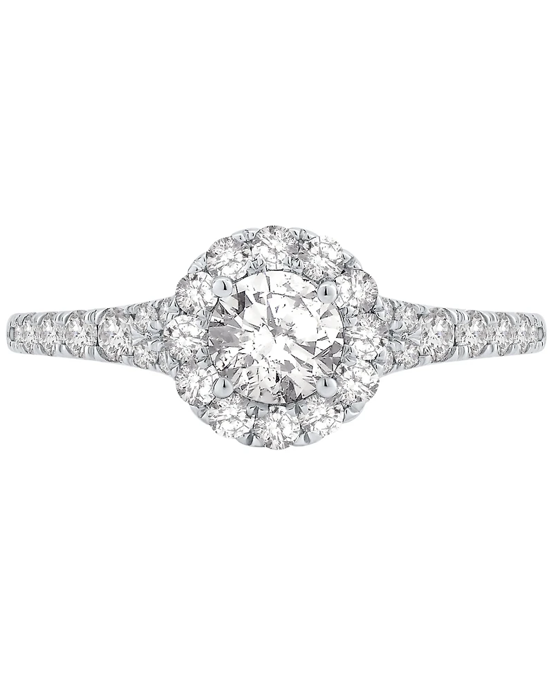 Diamond Halo Engagement Ring (1 ct. t.w.) in 14k White Gold or 14k Yellow Gold