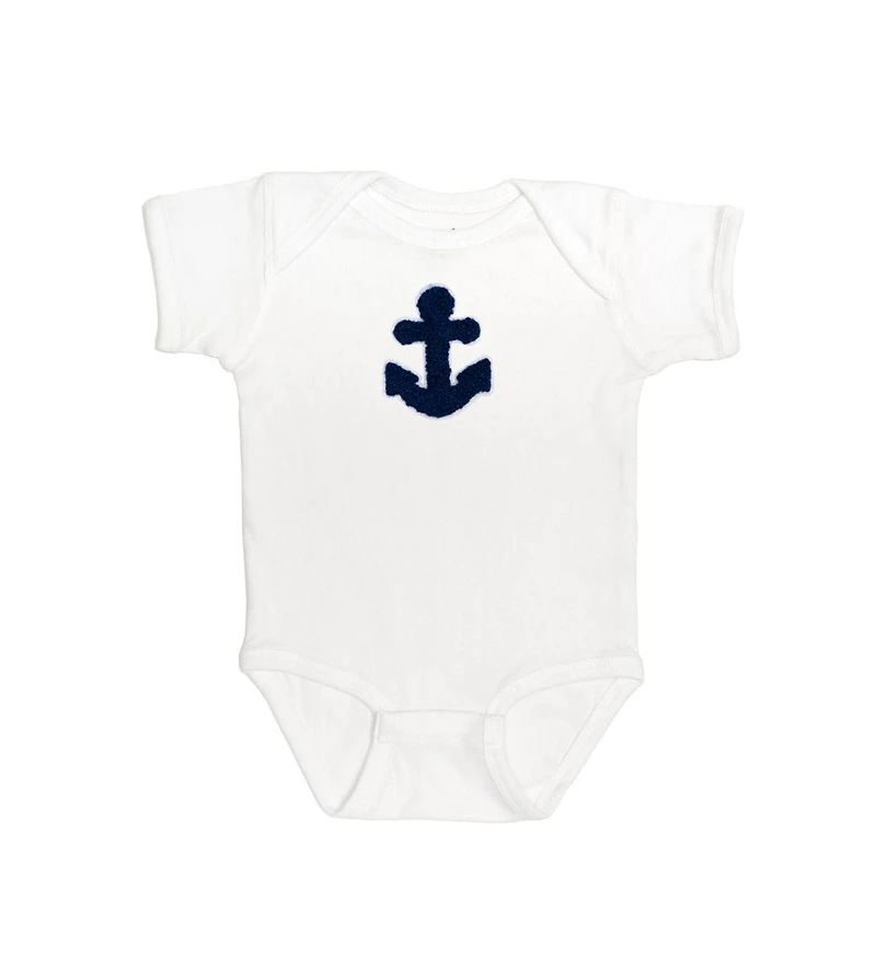 Sweet Wink Baby Girls Anchor Patch Short Sleeve Bodysuit