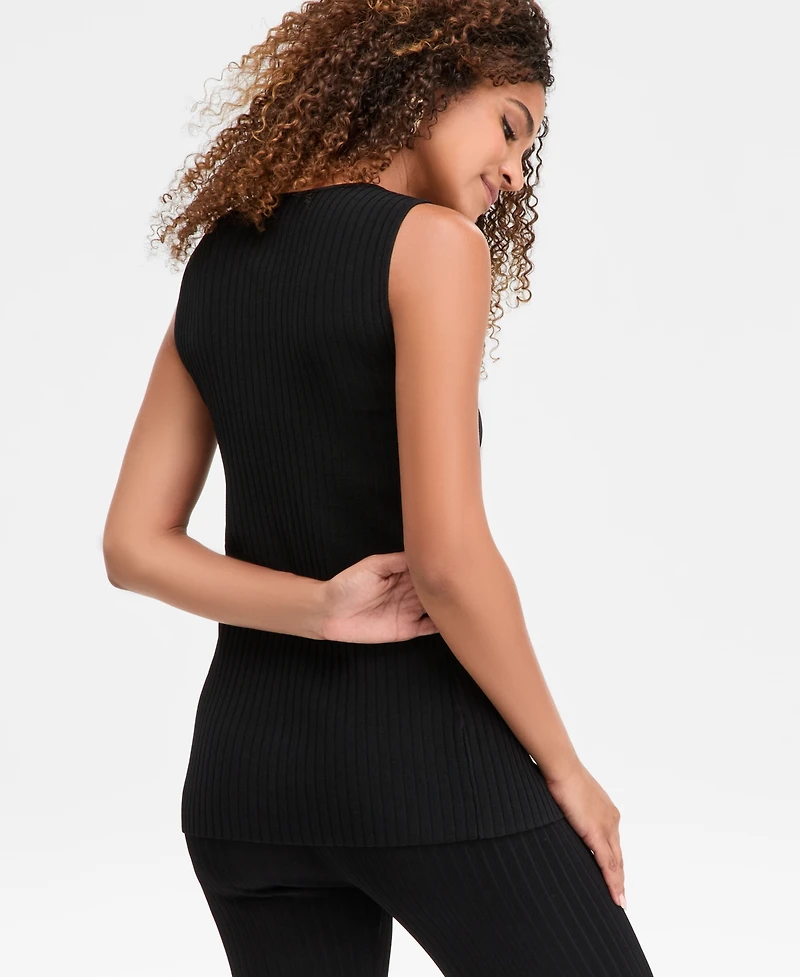 I.n.c. International Concepts Women's Rib-Knit Sleeveless Sweater, Macy's Exclusive