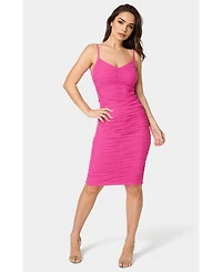 Bebe Women's Powermesh Midi Dress