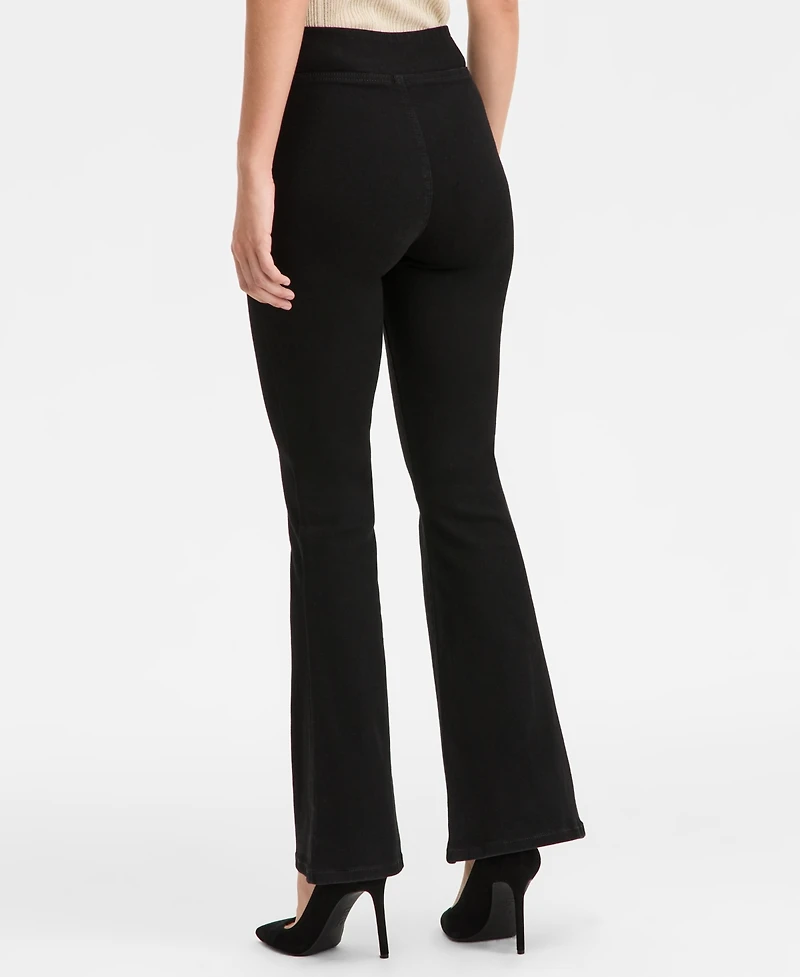 I.n.c. International Concepts Women's High-Rise Pull-On Flare-Leg Jeans, Macy's Exclusive