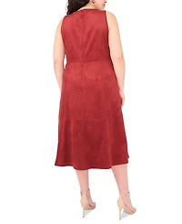 Vince Camuto Plus Sleeveless V-Neck Midi Dress