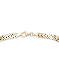 Polished Chevron Link Chain Bracelet in 10k Gold