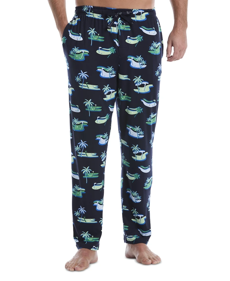 Perry Ellis Portfolio Men's Soft Touch Beach Course Golf Pajama Set