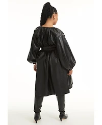June + Vie Women's Faux Leather Dress