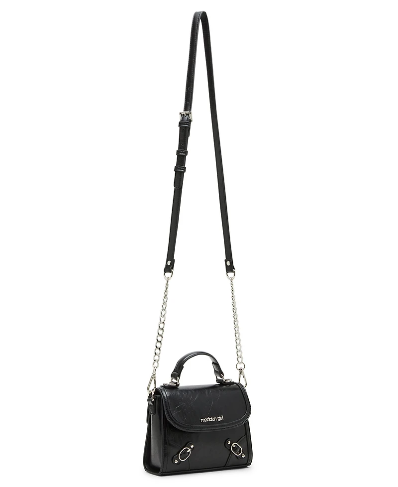 Madden Girl Lilithc Crinkle Top Handle Satchel Bag
