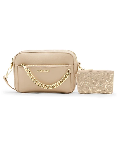 Madden Girl Tara Zipper Crossbody Camera Bag