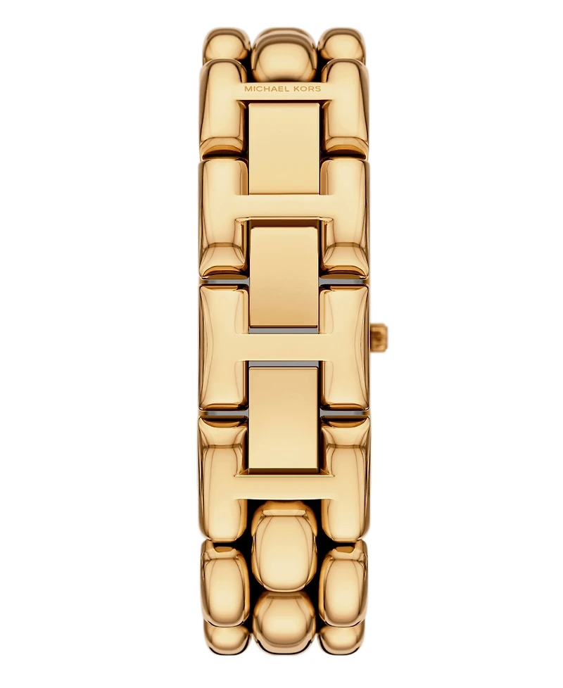 Michael Kors Women's Hally Two-Hand Gold-Tone Stainless Steel Watch, 21mm