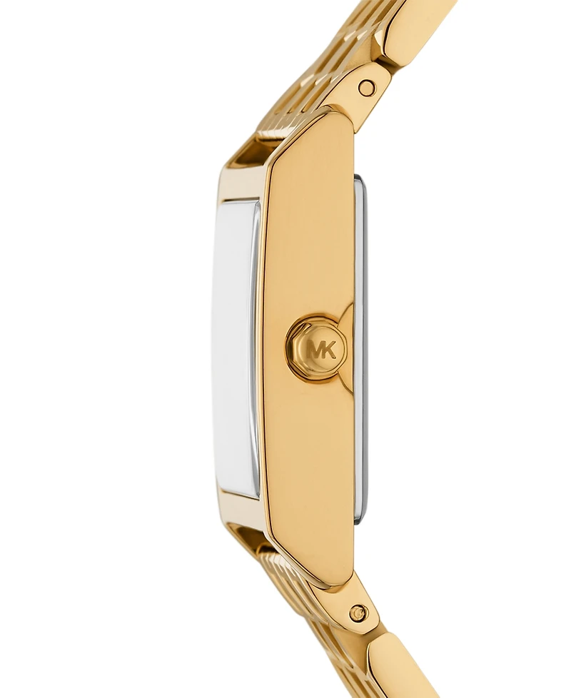 Michael Kors Women's Georgie Three-Hand Gold-Tone Stainless Steel Watch, 27mm