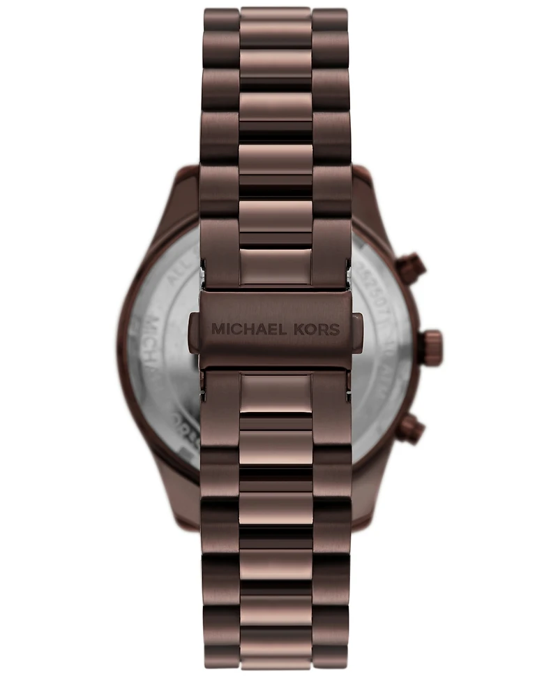 Michael Kors Men's Lexington Chronograph Brown Stainless Steel Watch, 44mm
