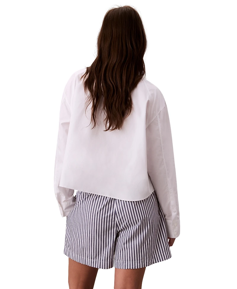 Calvin Klein Jeans Women's Cotton Poplin Boxer Shorts