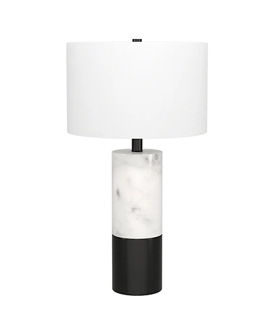 Hudson & Canal Liana 23.75" Metal Table Lamp with Fabric Shade