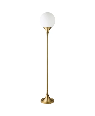 Hudson & Canal Mahdi 70" Metal Torchiere Floor Lamp with Glass Shade