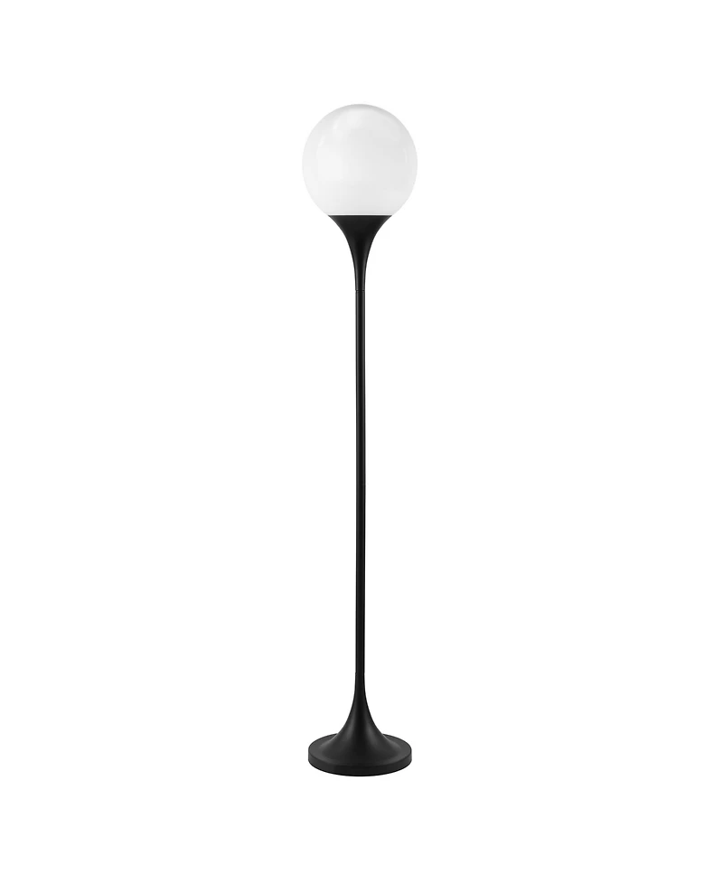 Hudson & Canal Mahdi 70" Metal Torchiere Floor Lamp with Glass Shade