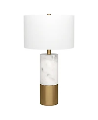Hudson & Canal Liana 23.75" Metal Table Lamp with Fabric Shade
