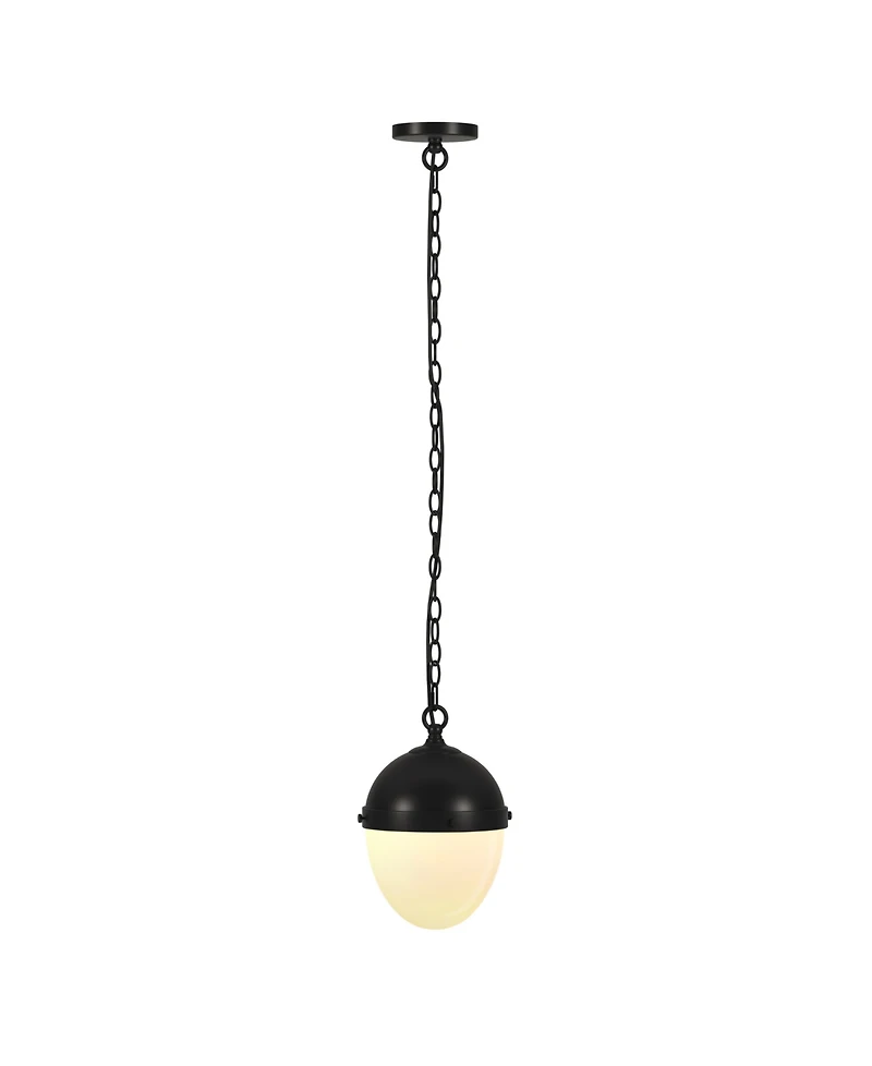 Hudson & Canal Aurelia 13" Metal Pendant with Glass Shade