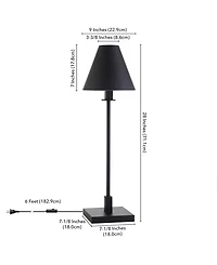 Hudson & Canal Clement 28" Metal Table Lamp with Metal Shade
