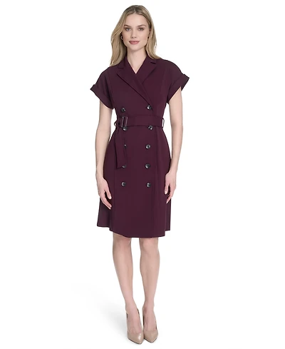 Calvin Klein Women's Button-Front A-Line Dress