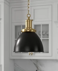 Hudson & Canal Elodie 12" Metal Pendant with Shade