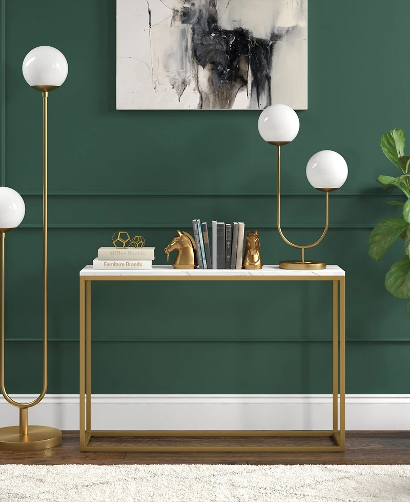 Hudson & Canal Dufrene 28" Metal 2-Light Table Lamp with Glass Shades