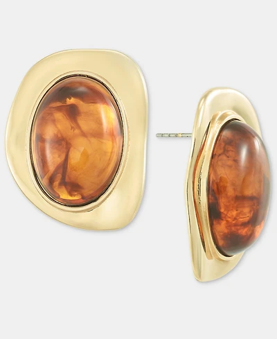 I.n.c. International Concepts Oval Stone Sculptural Stud Earrings, Macy's Exclusive