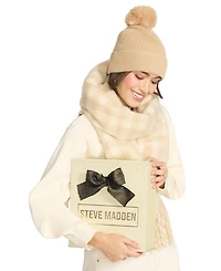 Steve Madden Buffalo Blaze Beanie and Scarf Gift Set, 2-Piece Set