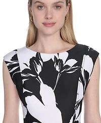 Calvin Klein Women's Short-Sleeve Scuba Midi Dress