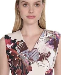 Calvin Klein Women's Sleeveless V-Neck Scuba Dress