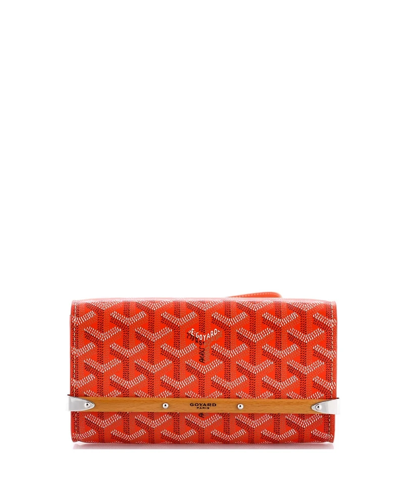 Pre-Owned Goyard Pm Monte Carlo Clutch with Strap Coated Canvas